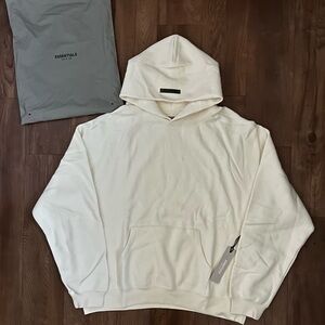 Essentials Cream Hoodie Size M